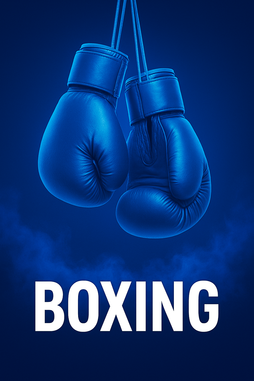 Blue Boxing Gloves and Text Design