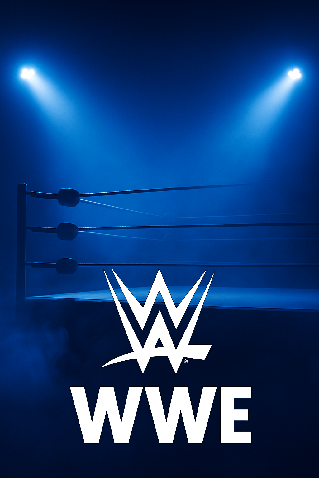 Ring de Lutte WWE sous Lumière Bleue